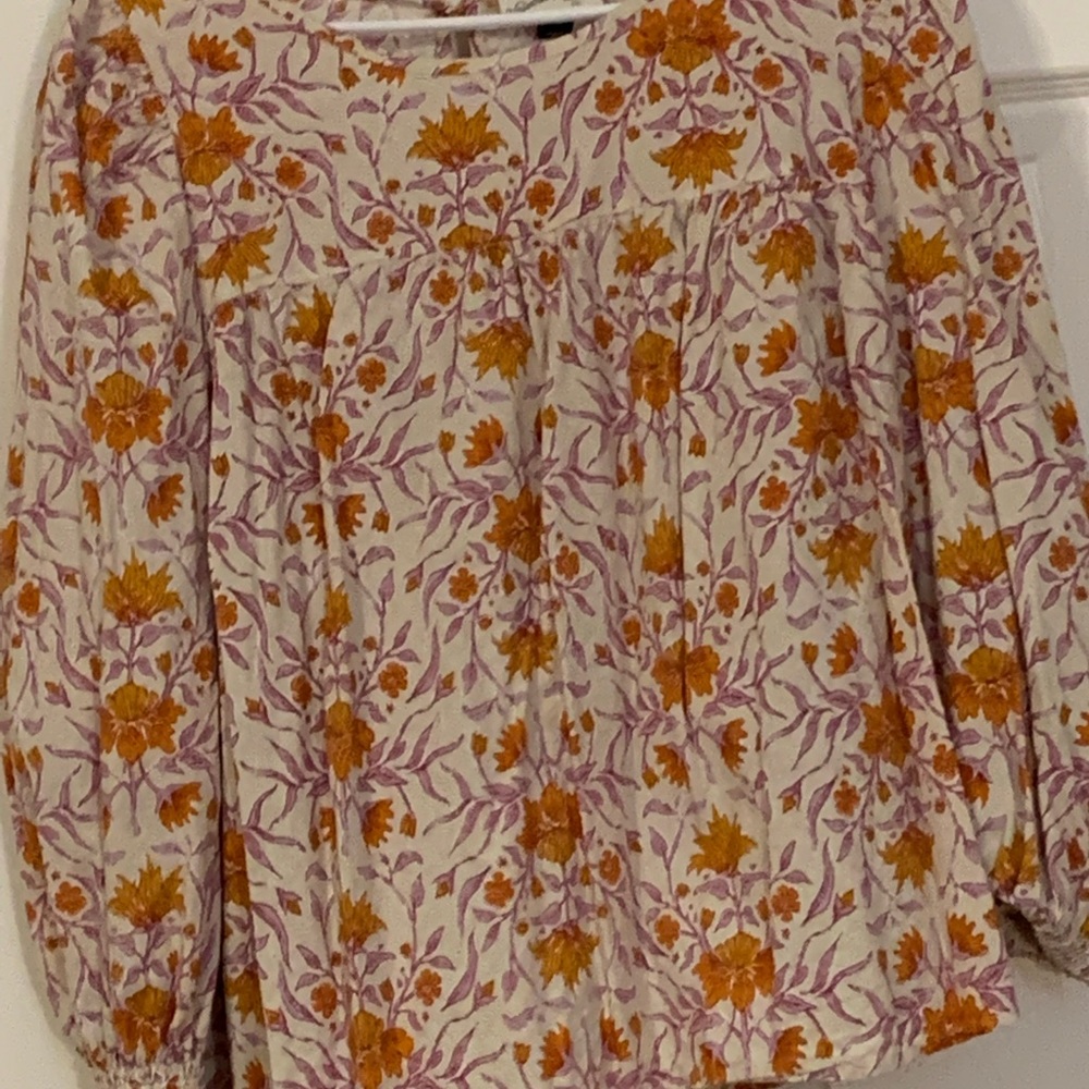 Floral print long sleeve blouse by universal thread